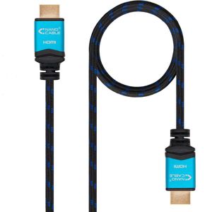 HDMI-Kabel TooQ 10.15.37 V2.0 Zwart Blauw Afmeting 5 m