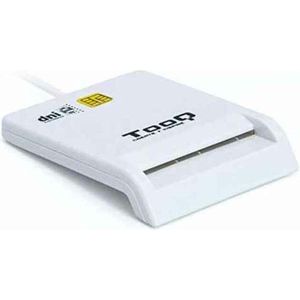 TooQ TQR-210W – externe elektronische ID- en chipkaartlezer (DNI), USB 2.0, kleur: wit, 480 Mbps