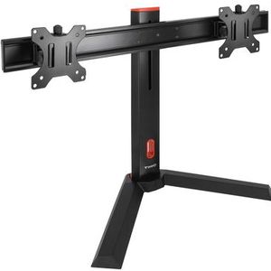 TooQ - Dubbele Monitorhouder - Zwart - Compatibel met 17-27 inch Schermen