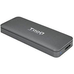 Tooq TQE-2281G M.2 NGFF SSD-behuizing, Micro-USB 3.0 (USB 3.1 Gen1), aluminium, LED-display, grijs, 53 g