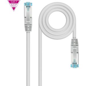 FTP Category 7 Rigid Network Cable NANOCABLE Cable de Red Cat.7 600MHZ LSZH SFTP PIMF AWG26, Gris, 5 m Grey