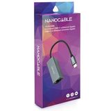 NANOCABLE - 10.03.0406 - Adapter - Grijs - USB C naar RJ45