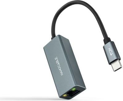 NANOCABLE - 10.03.0406 - Adapter - Grijs - USB C naar RJ45
