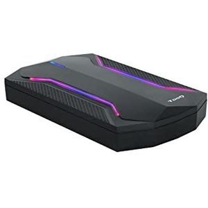Tooq Technology CAJA EXTERNA GAMING 2,5" SATA USB 3.1 GEN1 RGB (2.5"), Harddisk behuizing, Zwart