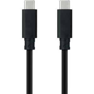 NANOCABLE 10.01.4101-L150 USB 3.1 Gen2 10Gbps 5A, 4K/60Hz, USB-C/M-USB-C/M, zwart, 1,5 m