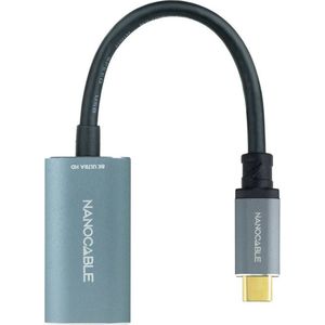 NANOCABLE 10.16.4104-G - USB-C naar DisplayPort 8K aluminium, 15 cm, grijs