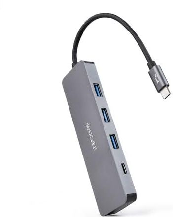Nanocable 10.16.4409 interface hub USB 3.2 Gen 1 (3.1 Gen 1) Type-C 5 Mbit/s Grijs