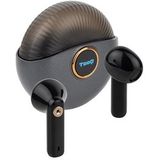 TOOQ TQBWH-0060G Snail draadloze hoofdtelefoon + bluetooth-microfoon met oplaadhoes, draadloze hoofdtelefoon voor iPhone/iOS/Android, grijs en zwart