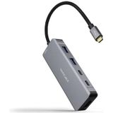 Nanocable 10.16.1006 laptop dock & poortreplicator Bedraad USB 3.2 Gen 1 (3.1 Gen 1) Type-C Grijs