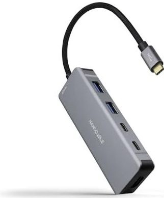 Nanocable 10.16.1006 laptop dock & poortreplicator Bedraad USB 3.2 Gen 1 (3.1 Gen 1) Type-C Grijs