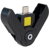 TOOQ - TQR-3011B - Chipkaartlezer - Zwart - USB-C