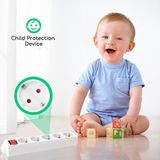 Aigostar 20FHZ - Stekkerdoos met schakelaar - 5-voudig - 3 meter - Met randaarde - Verlengsnoer - Verlengkabel - Wit