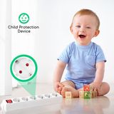 Aigostar - Stekkerdoos - Wit - 6-Voudig met Schakelaar - 3m Kabel