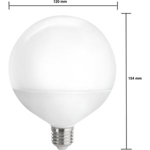 Aigostar - LED lamp - XL G120 E27 - 20W - 4000K helder wit licht