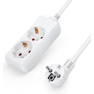 Aigostar Stopcontact zonder schakelaar (2 stopcontacten, 3G, 1,5 m², 5 m)