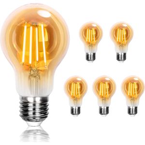 LED Filament amber lamp 6W A60 E27 - 2200K | Warm wit