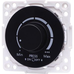 Aigo LED dimmer zwart - Fase af- en aansnijding - 3-100W - ronde afwerking