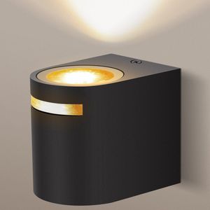 Aigostar 13BJ0 - Wandlamp - voor binnen en voor buiten - GU10 - Wandspot - Buitenlamp - IP54 - Zwart