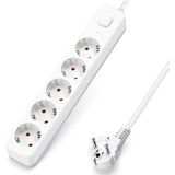 Aigostar 20BV4 Stekkerdoos - 5-voudig - 3 meter - Met randaarde - Verlengsnoer - Verlengkabel - Wit | Nederlands