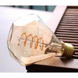 LED Lamp - Diamond - E27 Fitting - 4W - Warm Wit 1800K - Amber