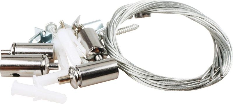 LED Paneel Ophangset - Aigi - 1 Meter - 4 Staaldraden