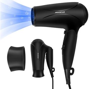 Aigostar Lena Hair Dryer, Föhn met 3 warmtestanden, Compacte reis föhn, Ionische Haardroger, 2400W