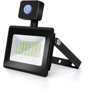 Aigostar - LED ECO schijnwerper met bewegingssensor - 30W vervangt 270W - 6400K - daglicht wit - 3 jaar garantie