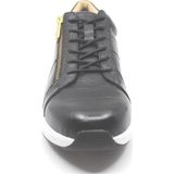 Sneakers - Zwart - Geperforeerd Leer - Met Ritsen