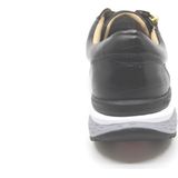 Sneakers - Zwart - Geperforeerd Leer - Met Ritsen