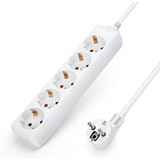 Aigostar - Stekkerdoos - 5 Geaarde Contactdozen - Hittebestendig - Vlamvertragend