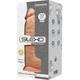 SILEXD – Dual Density siliconen beige dildo met balzak – 26.6 cm