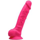 SILEXD - MODEL 1 REALISTIC PENIS VIBRATOR SILICONE PREMIUM SILEXPAN FUCHSIA 20 CM