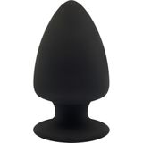 SILEXD Anale plug met dubbele dichtheid, 7,2 cm, zwart