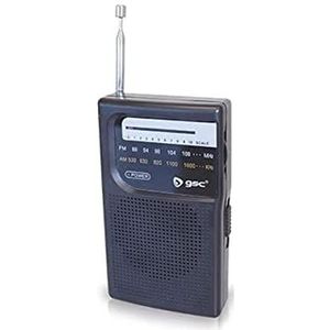 GSC Evolution 2402596,Draagbare verticale radio, 2 x AA, 118 x 28 x 70 mm,50 hojas