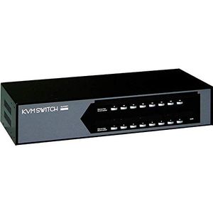 Cablematic - KVM Rack 2U Uniclass-switch van PS2 VGA OSD 1KVM naar 16CPU