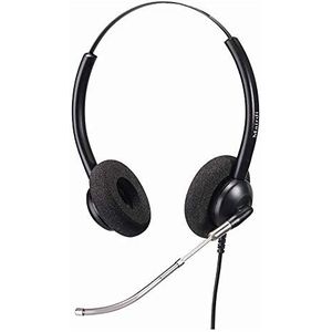 Cablematic - Eenvoudige headset met microfoon compatibel met GN Netcom QD model KG24