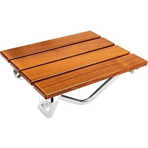 PrimeMatik - Klapstoel van tropisch hout en aluminium, 380 x 338 mm