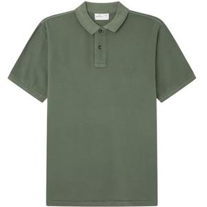 SPRINGFIELD Polo piqué délavé spécial pour homme, Vert forêt, XS