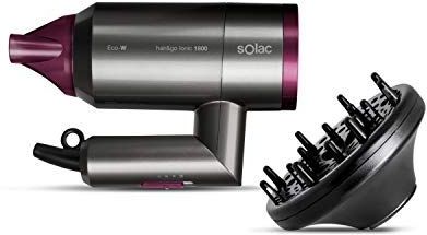 Solac - Hair&Go Ionic 1800 - Föhn - Zwart - 1800W - 2 Snelheden - 2 Temperatuurinstellingen