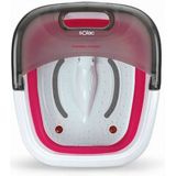 Solac ME7756 Hydromassageapparaat voor de voeten, opvouwbaar, 6 liter, blaasmassage, vibratie, infrarood, waterverwarming, gebruik met oliën, 350 W, wit/fuchsia