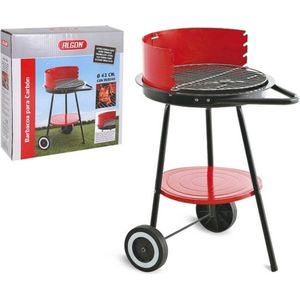 Kolenbarbecue met wielen Algon Zwart Rood (Ø 43 cm) Geëmailleerd Staal