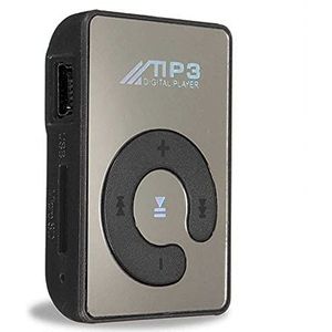 OcioDual MP3-muziekspeler, zwart, mini-USB, met clip, accu, ondersteunt micro-SD-kaart tot 32 GB, zonder display