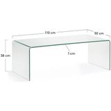 Kave Home Glazen Salontafel 'Burano - 110 X 50 cm