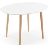 Kave Home Oqui Eettafel Uitschuifbaar - 120/200 x 90 cm - Wit