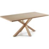 Kave Home - Argo tafel 200 cm natuurlijke melamine hout effect benen