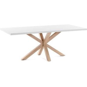 Kave Home Argo Eettafel - 180 x 100 cm - Wit