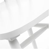Kave Home - Tressia stoel van MDF en massief rubberhout met witte lak