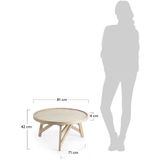 Kave Home Tenda rond, hout bruin,, 81 x 42 x 81 cm
