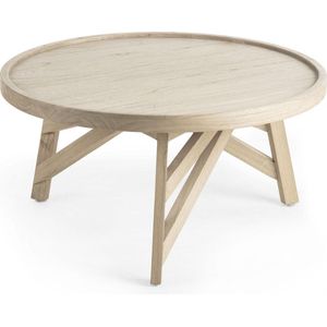 Kave Home Tenda rond, hout bruin,, 81 x 42 x 81 cm