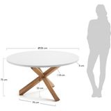 Kave Home Lotus Eettafel - Ø 135 cm - Wit